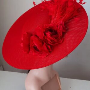 Red wide-brim hat