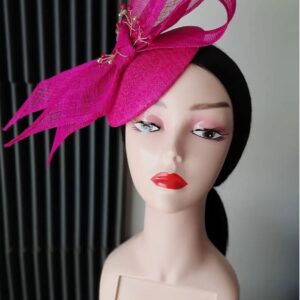 Pink pillbox fascinator