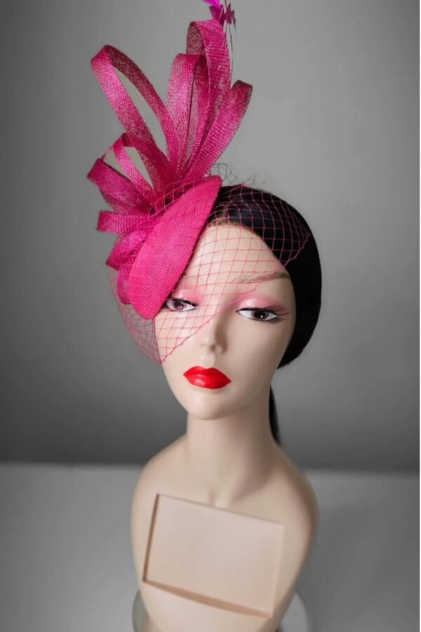 Pink pillbox hat
