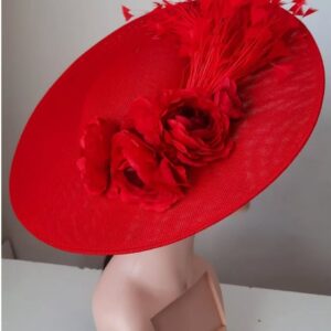 Red wide-brim hat
