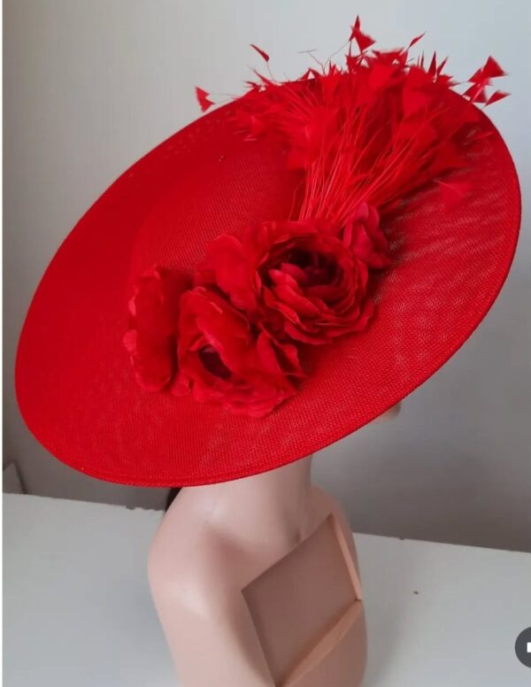 Red wide-brim hat