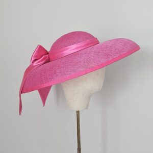 Pink pillbox fascinator